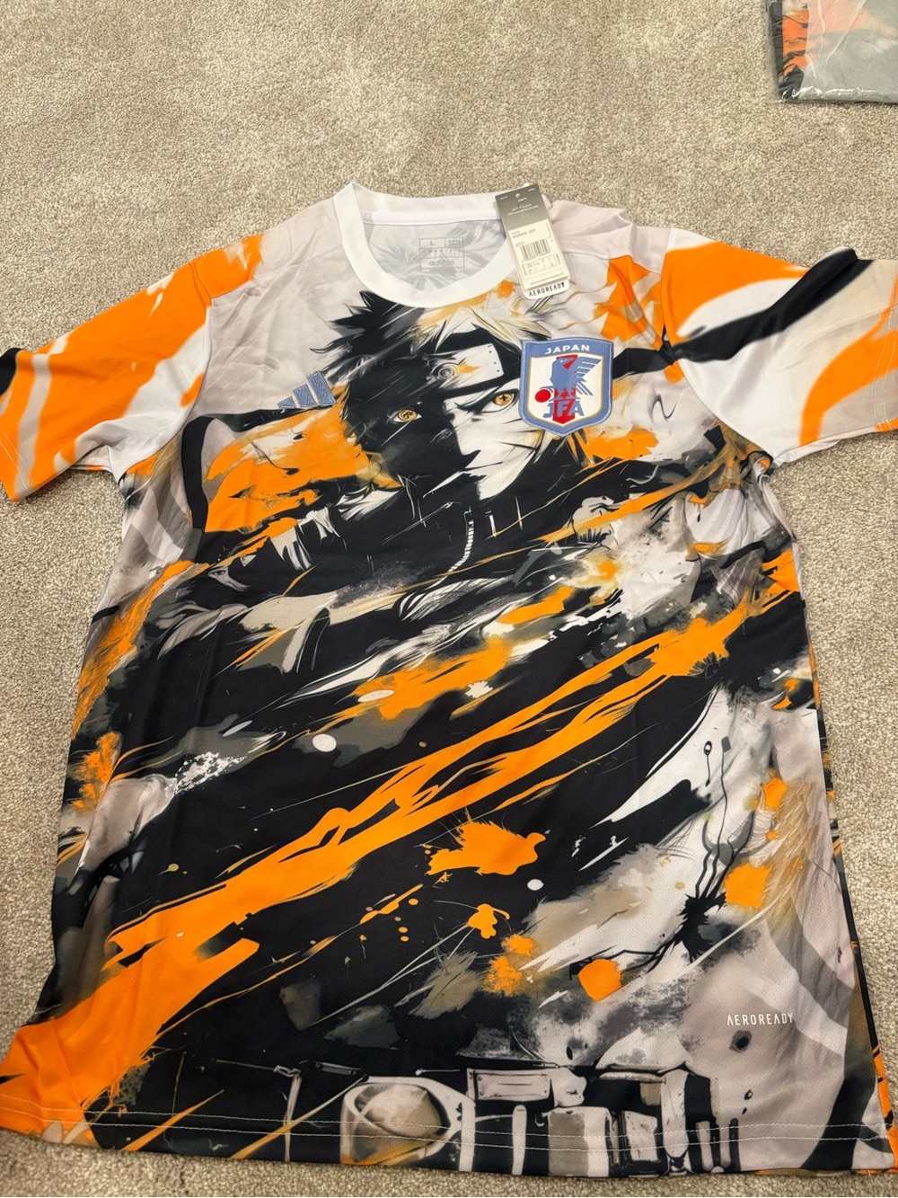 adidas Japan Graphic Soccer jersey Naruto shippuden concept slim fit jersey